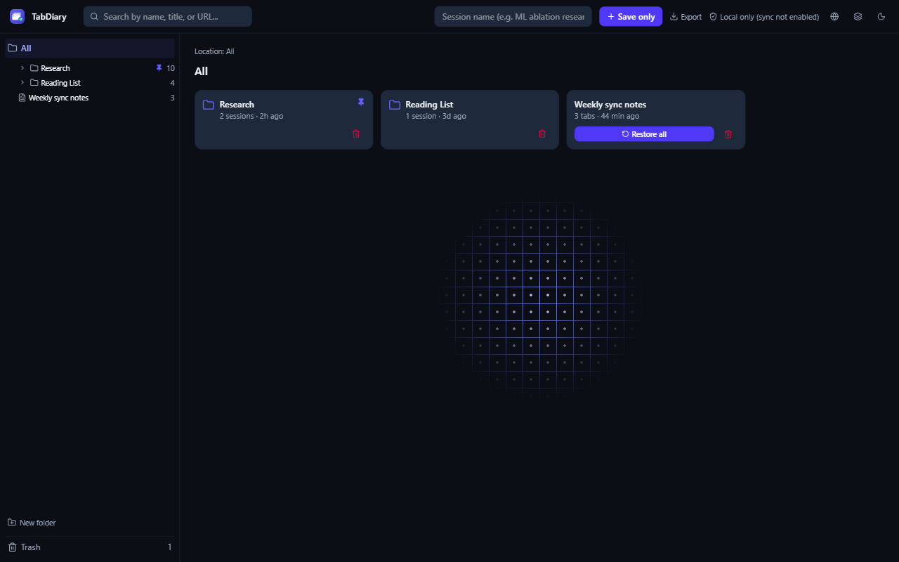 Circuit Trace background style with dots lit near the cursor